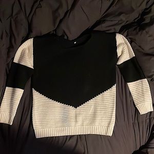 Sherrie M black and white sweater
